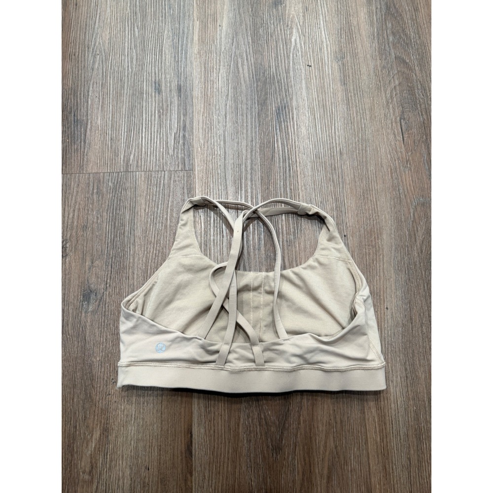 Lululemon Free to Be Bra Wild Tan‎ Beige Strappy Back Sports Bra Size 10